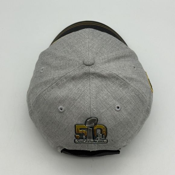 Carolina Panthers Hat Cap Mens Gray Adjustable Super Bowl 50 Conference Champs - Picture 5 of 12